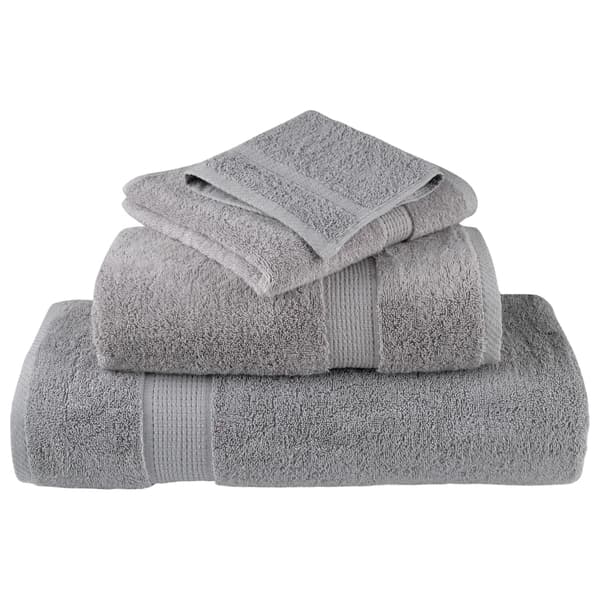 vidaXL Premiumhanddukar SOLUND, 2-pack, Grå, 100x150 cm