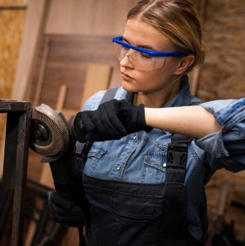 Skridsikre arbejdshandsker 5 par størrelse 8 sorte