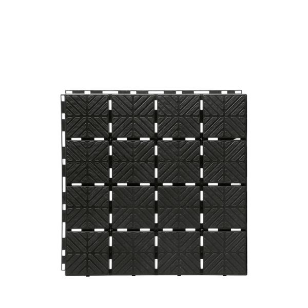 PROSPERPLAST FORTOVELSESGITTER EASY SQUARE - SORT 9 stk. 1,5 m2