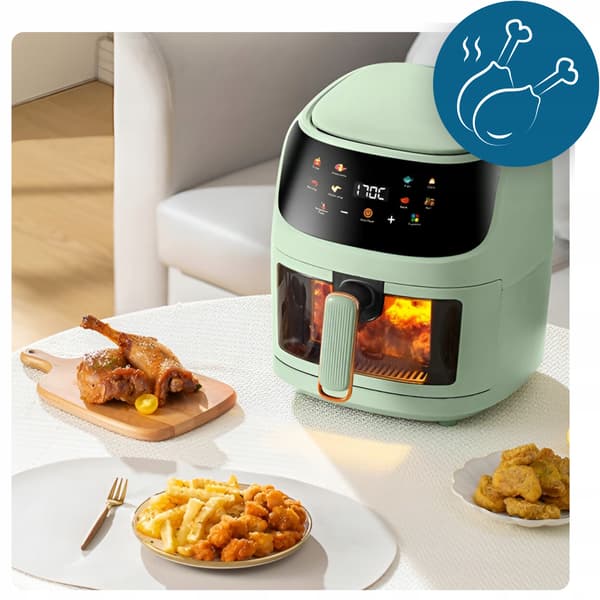 Airfryer oliefri 5L 1400W 8 programmer panel
