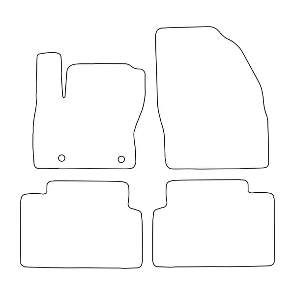 [BLM]FO028 Sort - Velourmåttesæt til Ford Kuga I 2008-2011 - Sorte detaljer