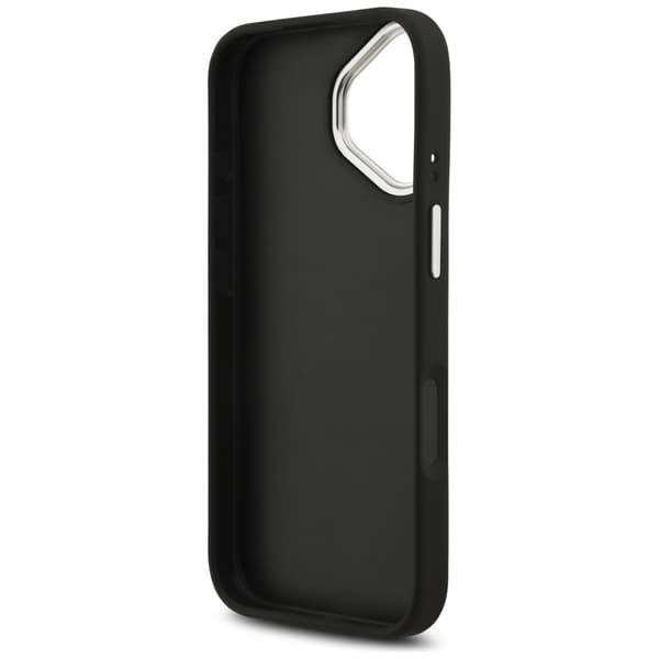 Guess Grained Big 4G Classic Logo cover til iPhone 17, sort