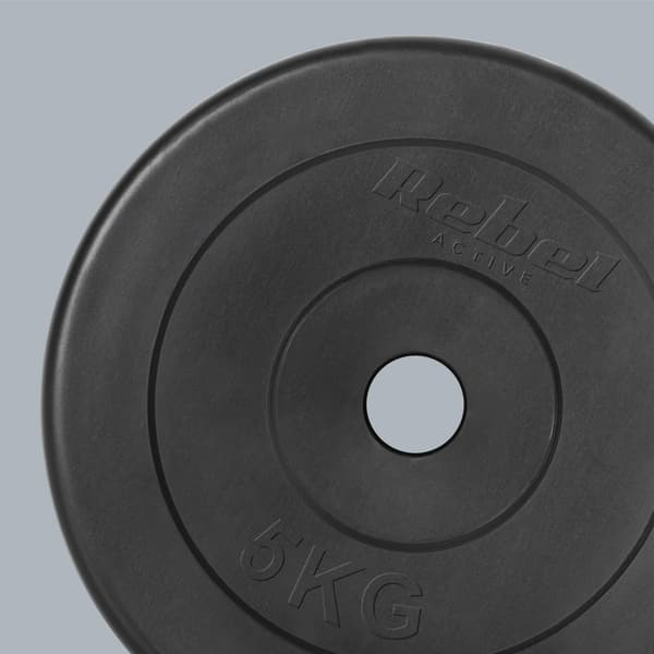 Rebel bituminös viktskiva set 4x5kg 20kg hål 31mm klassisk skiva