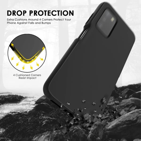 BUMPER ETUI TIL SAMSUNG GALAXY A03s SORT FORSTÆRKET BESKYTTELSE SM-A037F