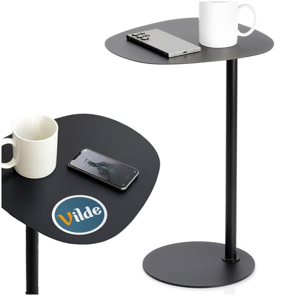 Sofabord metal sort 35x25x53 cm