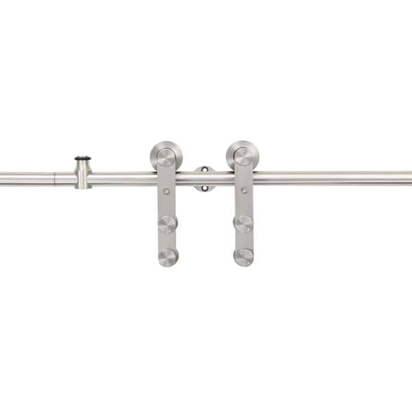 vidaXL Skjutdörrsfäste 183 cm stål silver