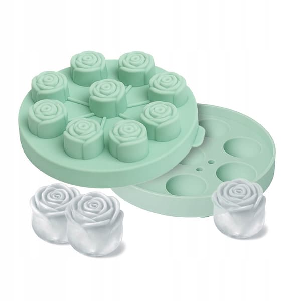 4x SILIKONE ISTERTNINGFORM ROSE 3D Chokoladeisforme