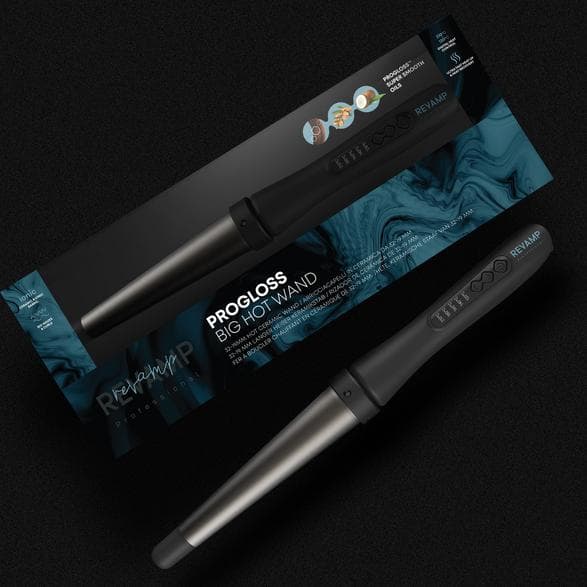 REVAMP WD-1000 Progloss Big Curling Wand musta