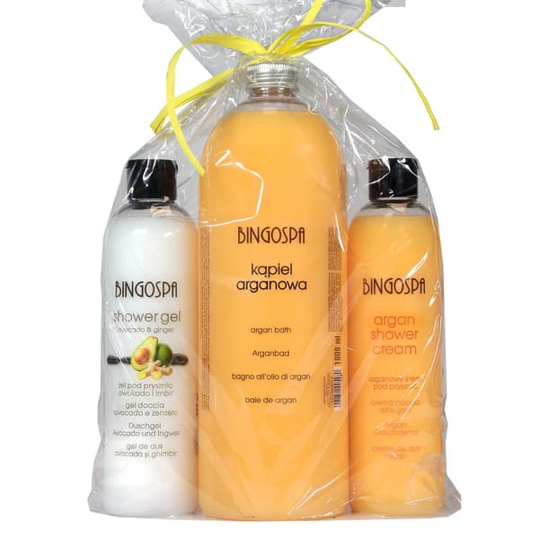 Avokado argan och ingefära set - för dusch och bad