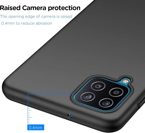 ETUI TIL SAMSUNG GALAXY A12 5G SORT MAT HÅRDT