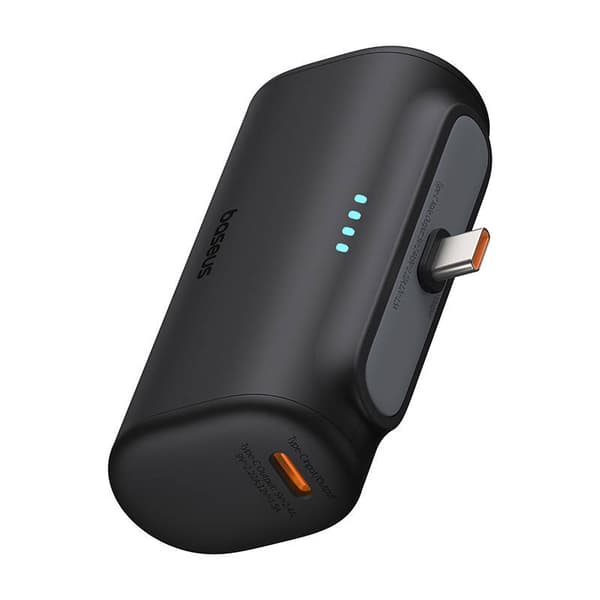 Baseus Kompakt Powerbank 5000mAh, 20W, USB-C (Sort)