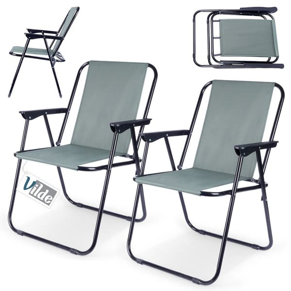 Foldbar campingstol 2 stk.