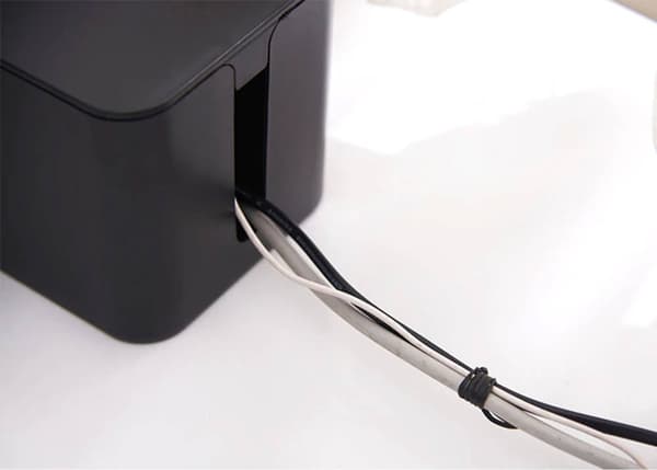 Kabel- og strimmelorganiseringsboks størrelse L (sort)