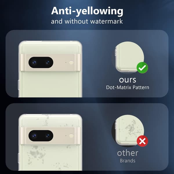 2X GLASETUI TIL GOOGLE PIXEL 7 TRANSPARENT SILIKONE ULTRATYND