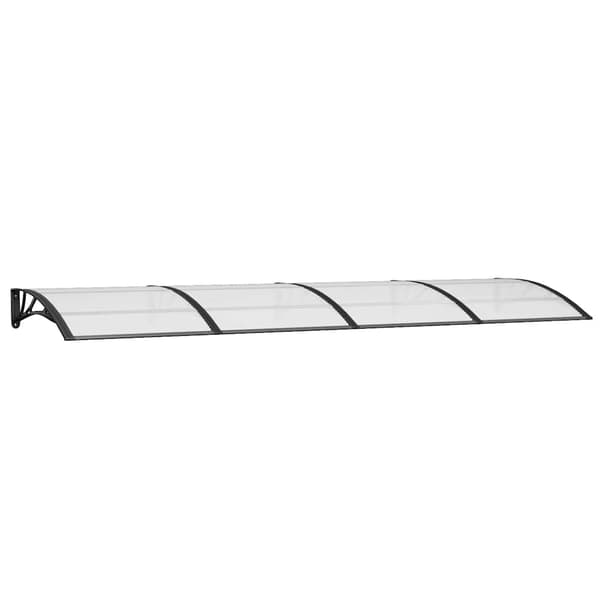 vidaXL Dörrtak svart 350x100 cm polykarbonat