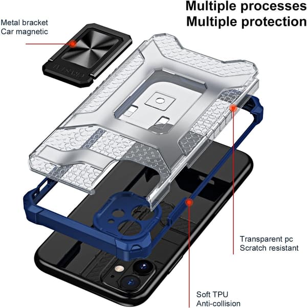 ETUI TIL APPLE IPHONE 11 6.1' BLÅ ARMOR + 1x HÆRDET GLAS