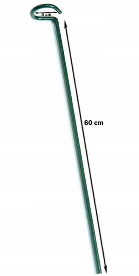 Stålstöd för växter 60 cm, pulverlackerat grönt, stabilt
