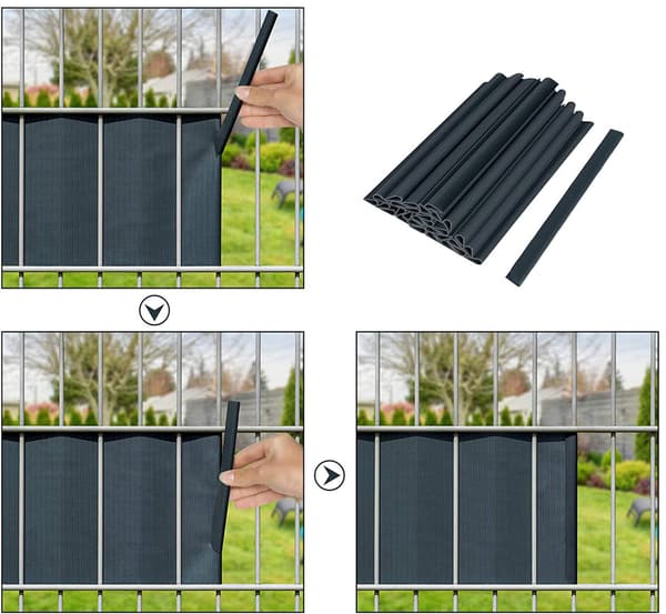 Klips til montering af hegnsbånd 450 g/m2 20 stk. grafit