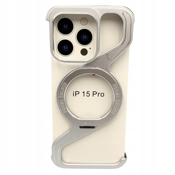Cover til iPhone 15 PRO Pansret Magsafe Metal Case Titanium Holder