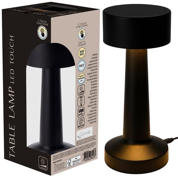 Bordlampe sort 21 LED 21 cm