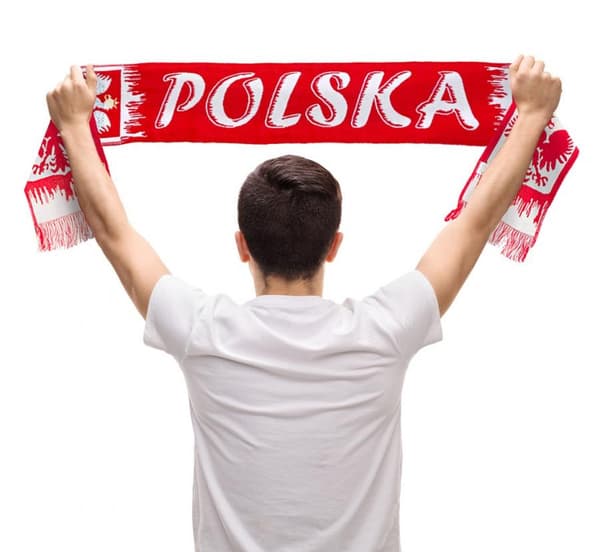 Polen fanhalstørklæde 130 cm