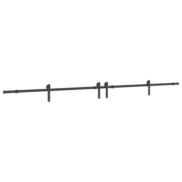 vidaXL Skjutdörrsinstallationssystem, 366 cm, Stål, Svart