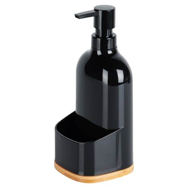 Sort dispenser til opvaskemiddel med beholder til svamp 500 ml