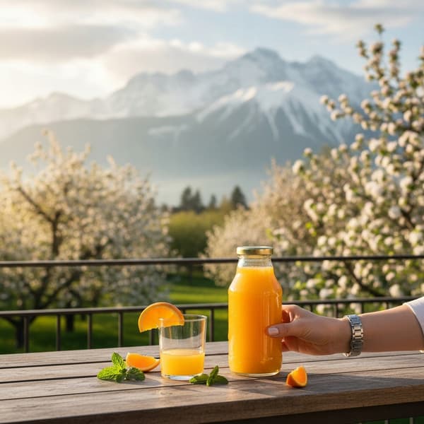5x Kubuś juiceflaska 330ml + lock Glasjuiceflaskor