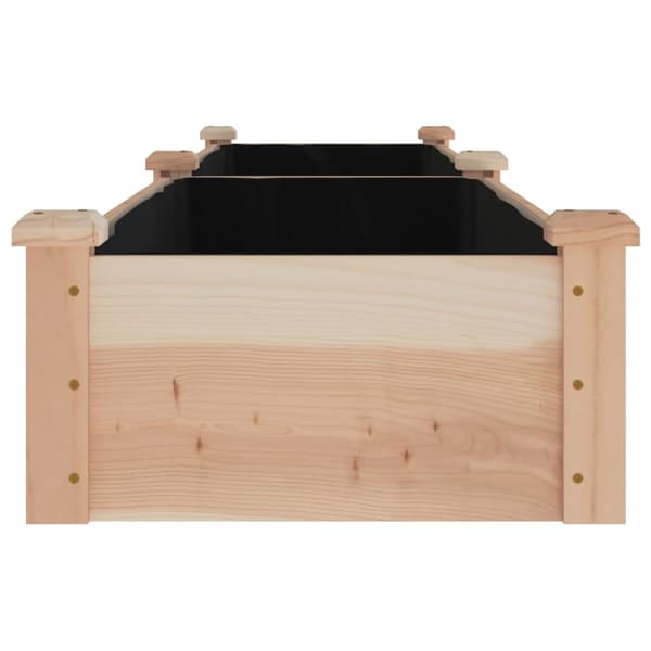 vidaXL Upphöjd rabatt med foder 240x45x25 cm gran