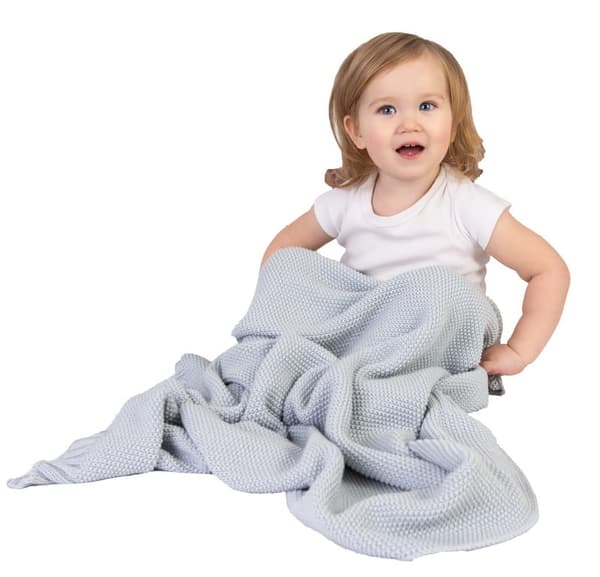 Lasten puuvillapeitto 80x100 TULLY harmaa