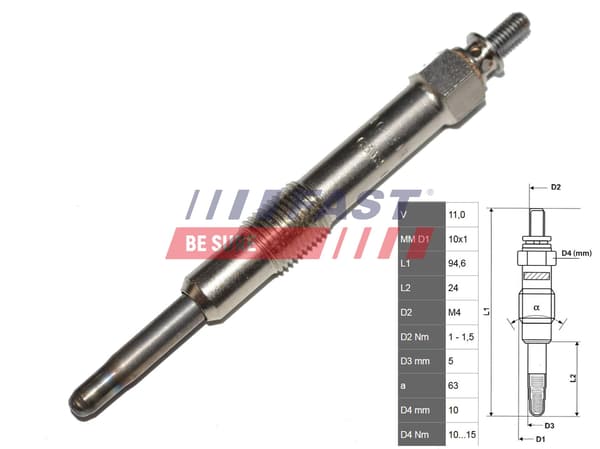 Gløderør FT82730 FAST