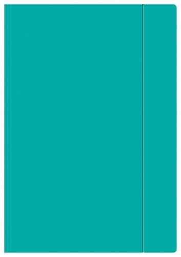 A4 fluoro turkis elastisk mappe