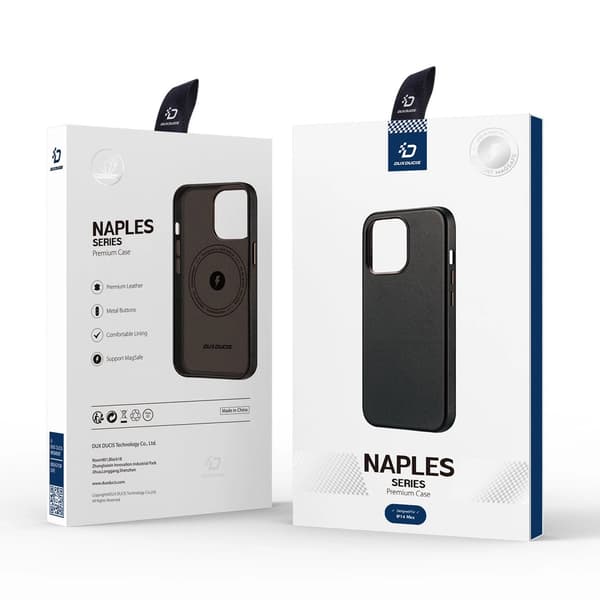 Dux Ducis Naples iPhone 14 Plus lædercover (MagSafe-kompatibel) Mørkebrun
