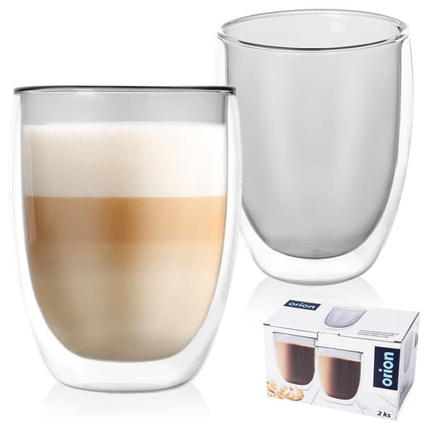 Termoglas med dubbelvägg för latte DOUBLE 370 ml 2 st