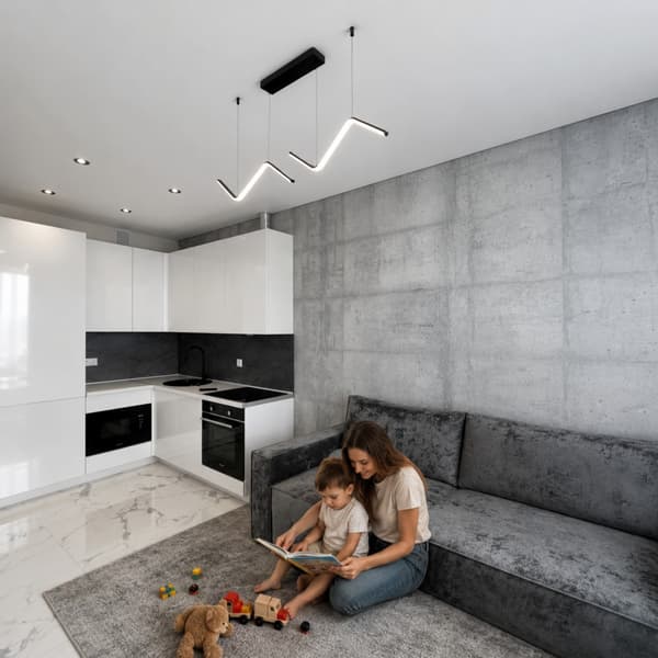 LED SOLUTION - Loftlampe - Zigzag - Sort