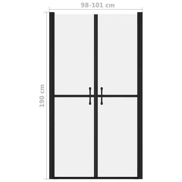 vidaXL Duschdörr, frostat glas ESG, (98-101)x190 cm