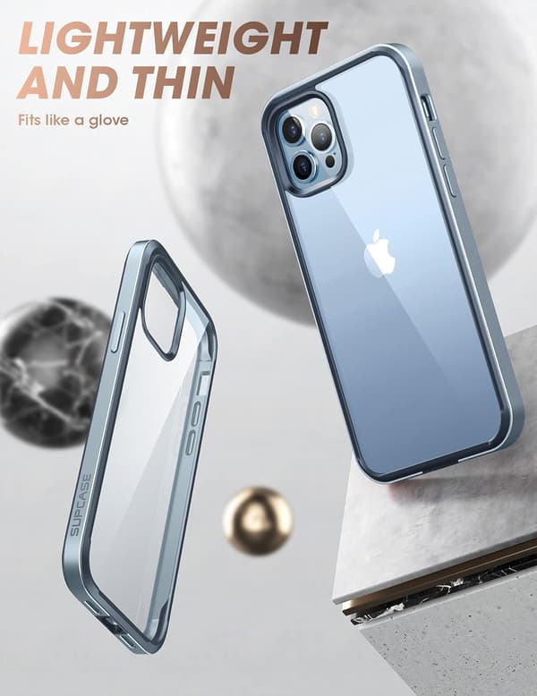 Supcase beskyttelsesetui til iPhone 13 Pro 6,1' blå bumper 360 solid