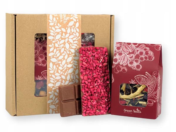 PRESENTASK MED TE OCH CHOKLAD TACK