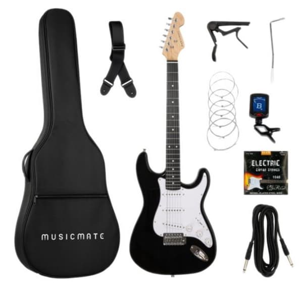 MUSIC MATE ME-01 ElectroRiff Elgitarr Svart och Vit