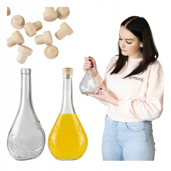 SET 30x DRUVFLASKOR 500ml Glasflaskor för Vinlikörer 0,5l