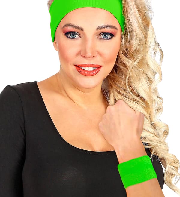 Handledsband Neongrönt 2 st.
