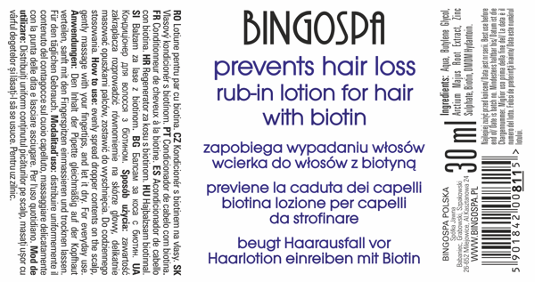 FOREBYGGER HÅRTAB Hårlotion med biotin