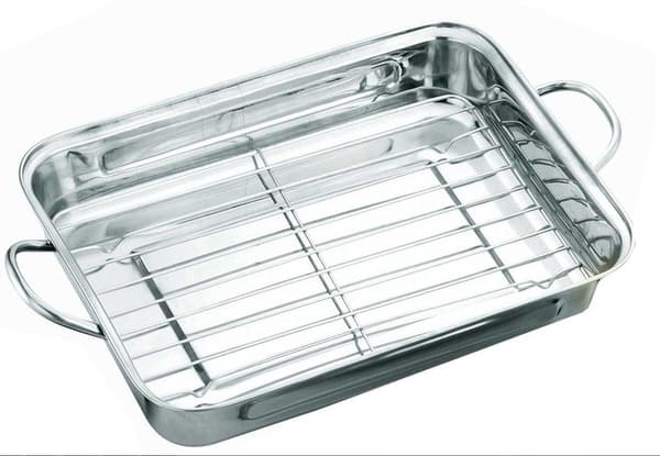 STÅLBAGEPANDE MED RISTE 35 cm KH-1377