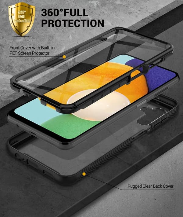 SORT ETUI TIL SAMSUNG GALAXY A13 5G FRONTBESKYTTELSE
