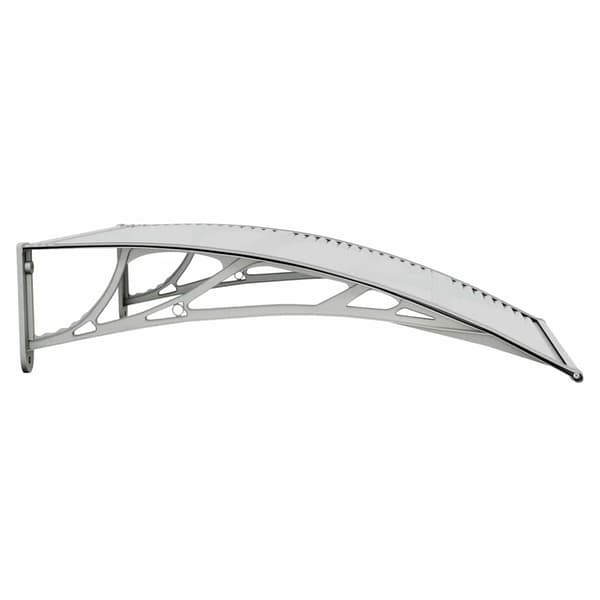 vidaXL dørmarkise, grå transparent, 100x75 cm, polycarbonat