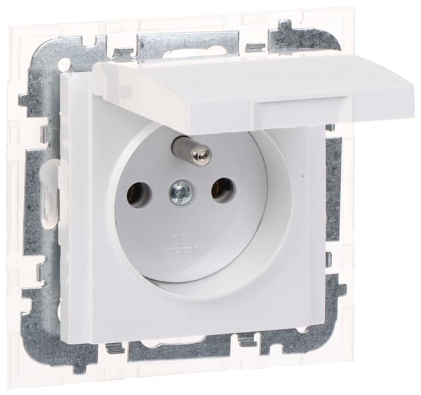 Elektroplast enkel uttag Santra 230V 16A IP44