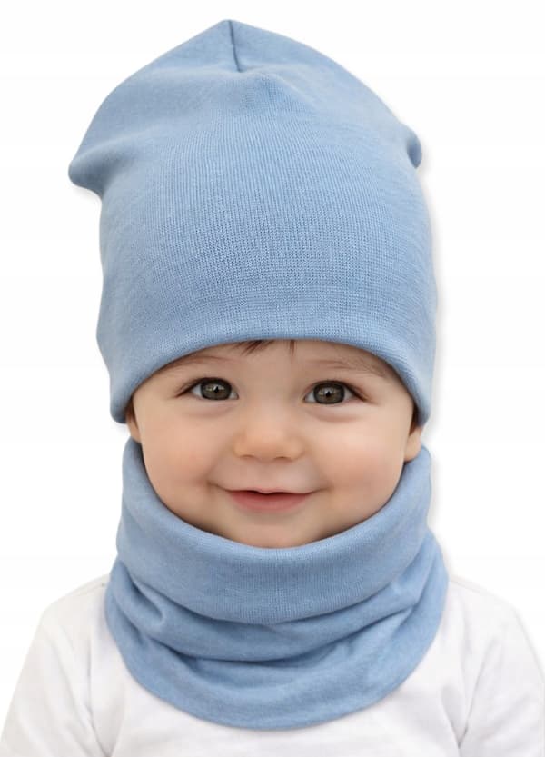 Sæt HAT + TØRKLÆDE 74-80-86 babysæt 40/44 SPRING ICE