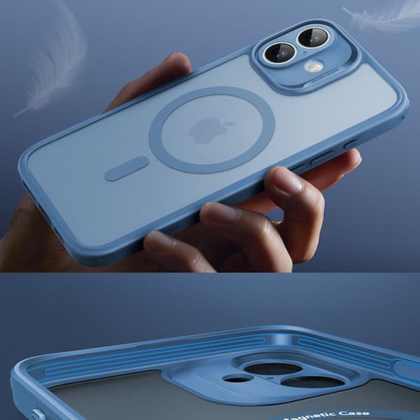 ESR CLASSIC PRO SÆT HALOLOCK MAGSAFE IPHONE 16 FROSTED BLÅ