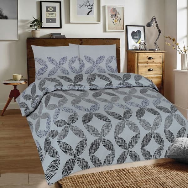 Flannel Sengetøj 140x200 F74A1 Grå