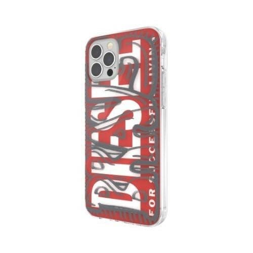 Diesel Snap Case Clear AOP iPhone 12 ProMax Puna-Harmaa 42568